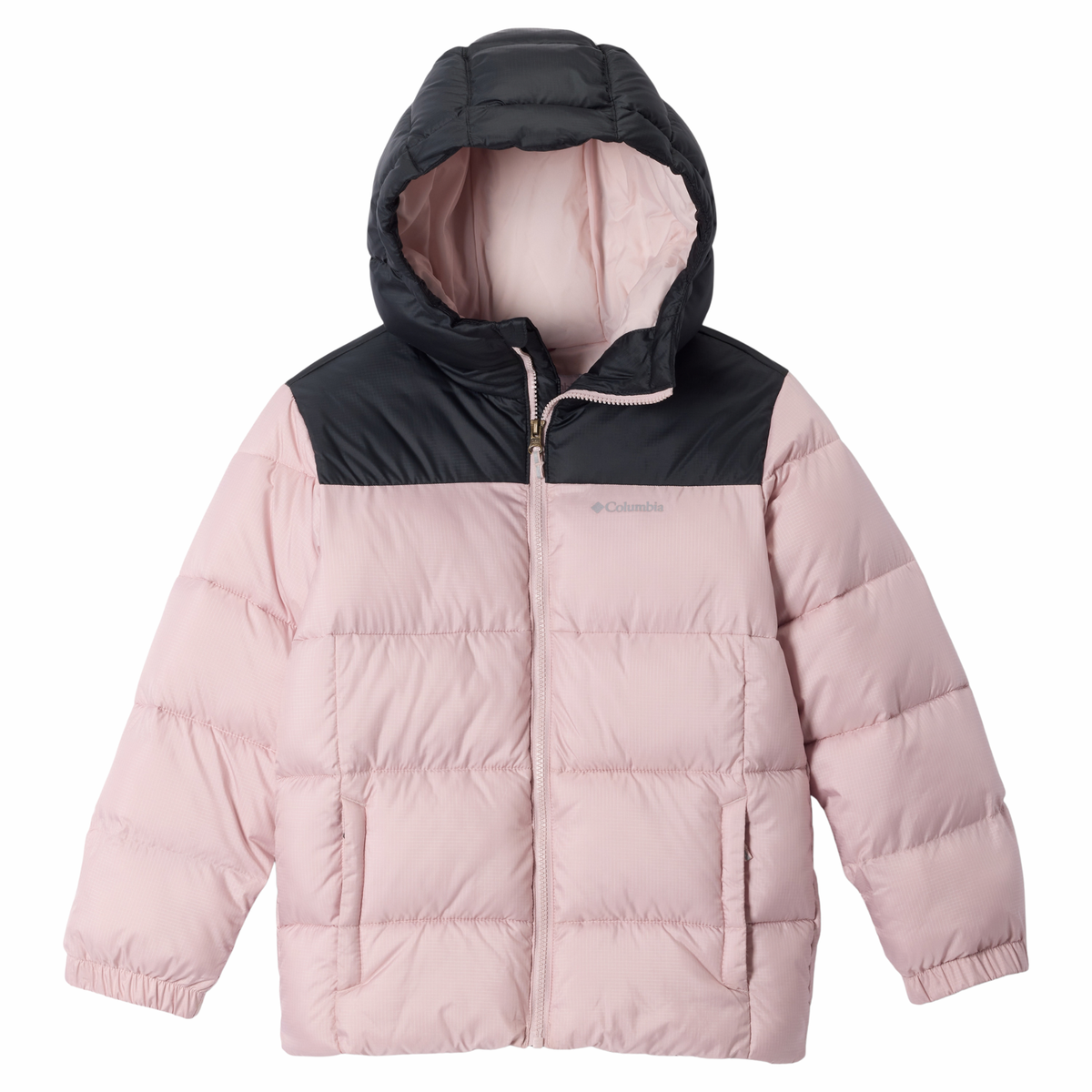 Columbia Kids Puffect II Insulated Hooded Puffer Jacket Mineral Pink Black 618 2096272