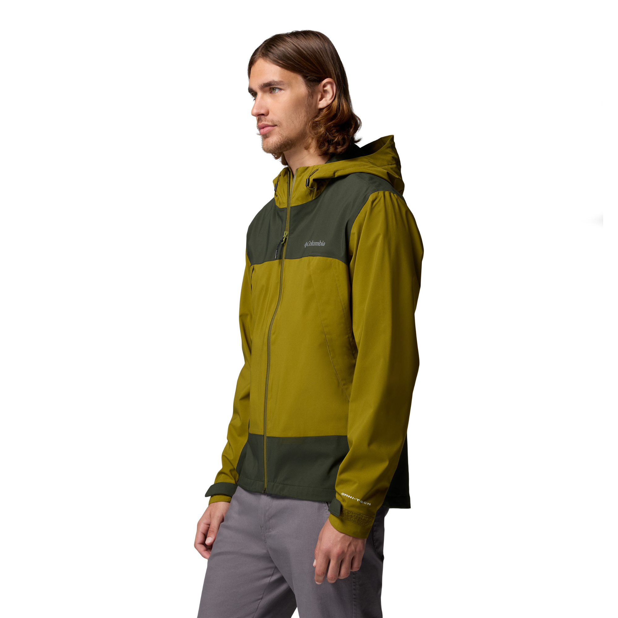 Columbia Men's Boulder Falls Waterproof Jacket (Mossy Green/Greenscape)
