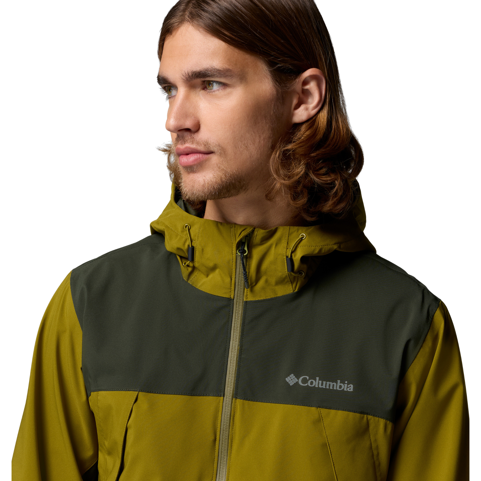 Columbia Men's Boulder Falls Waterproof Jacket (Mossy Green/Greenscape)
