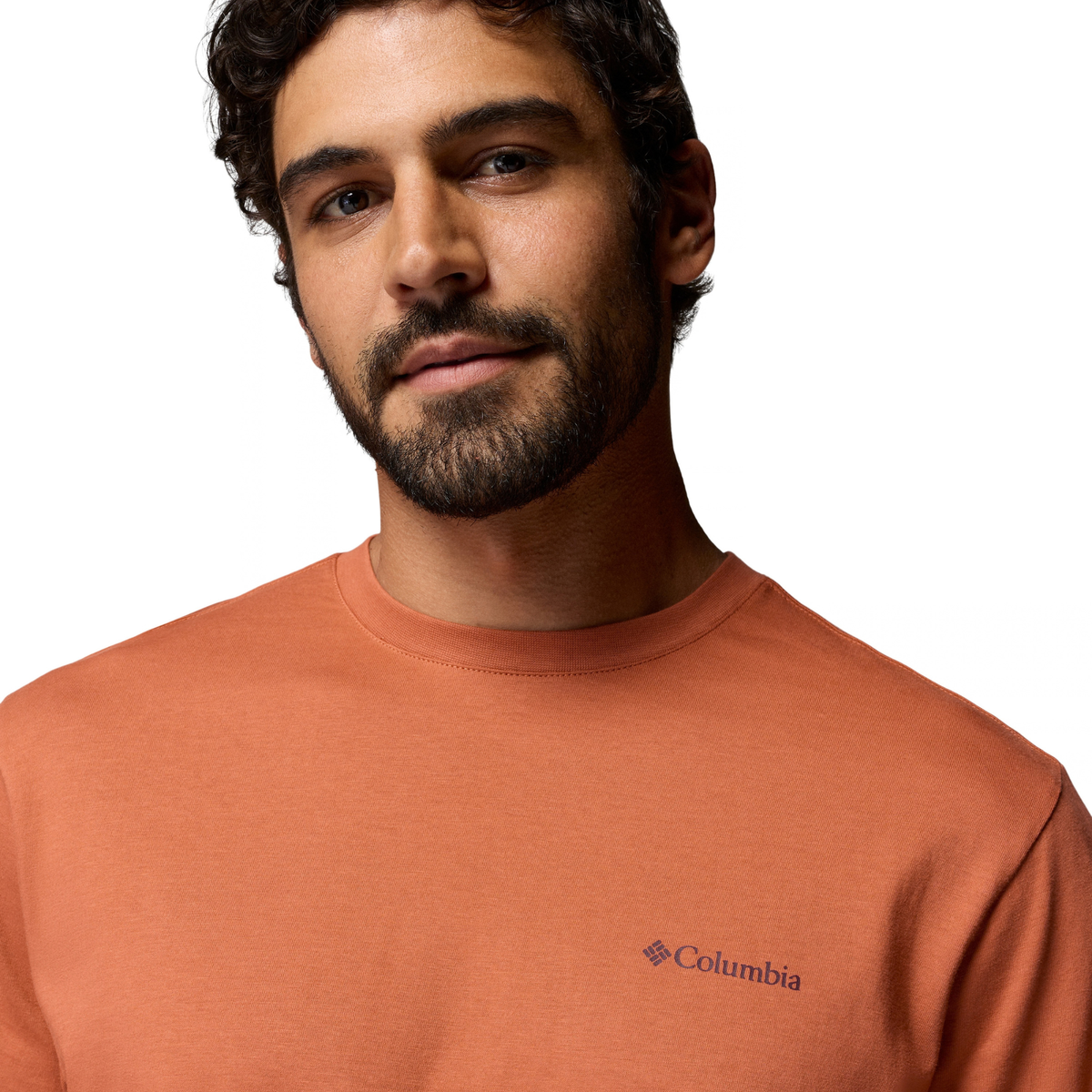 Columbia Men's CSC Graphic 100% Organic Cotton Long Sleeve Tee Teak Brown Textured Scene 235 2174131