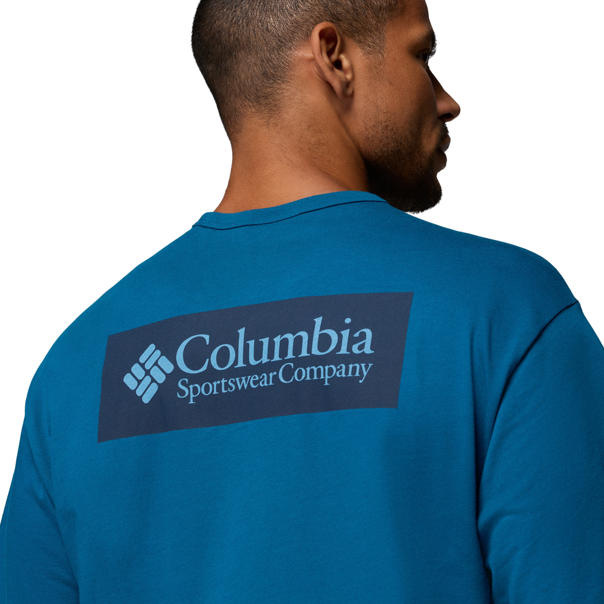 Columbia Men's CSC Heavyweight Back Graphic Short Sleeve Tee Phoenix Blue CSC Box Logo 442 2155041