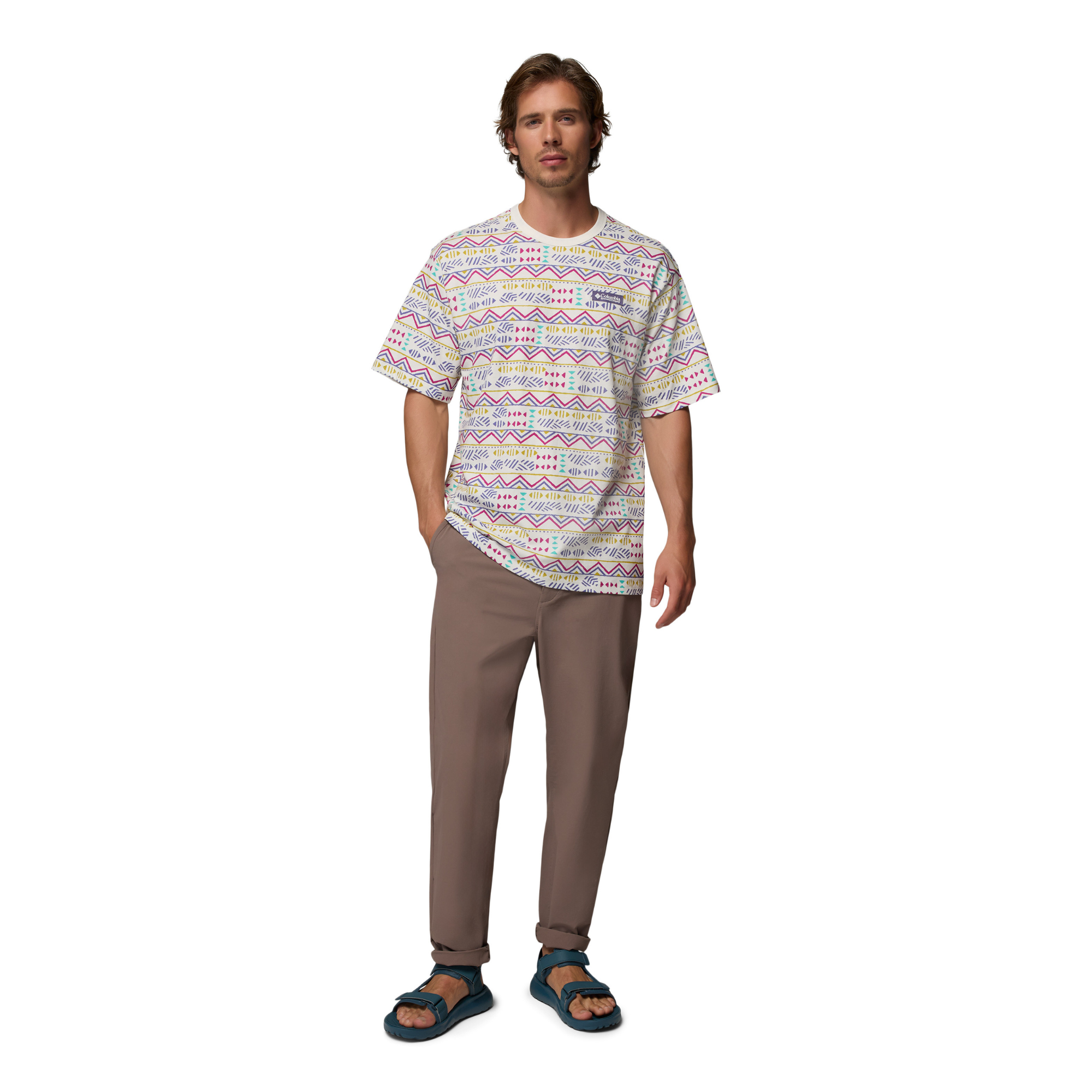 Columbia Men's CSC Heavyweight Printed Short Sleeve Tee (Sea Salt/Horizons)