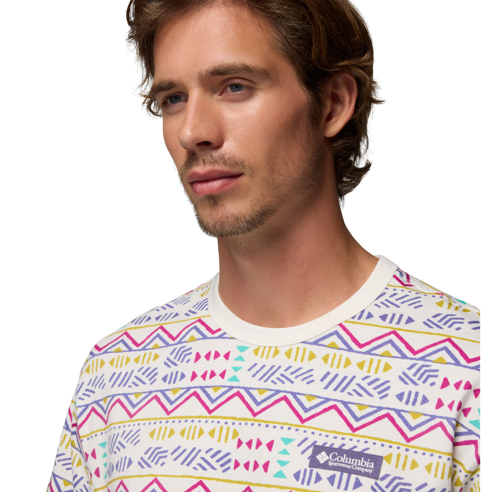 Columbia Men's CSC Heavyweight Printed Short Sleeve Tee (Sea Salt/Horizons)