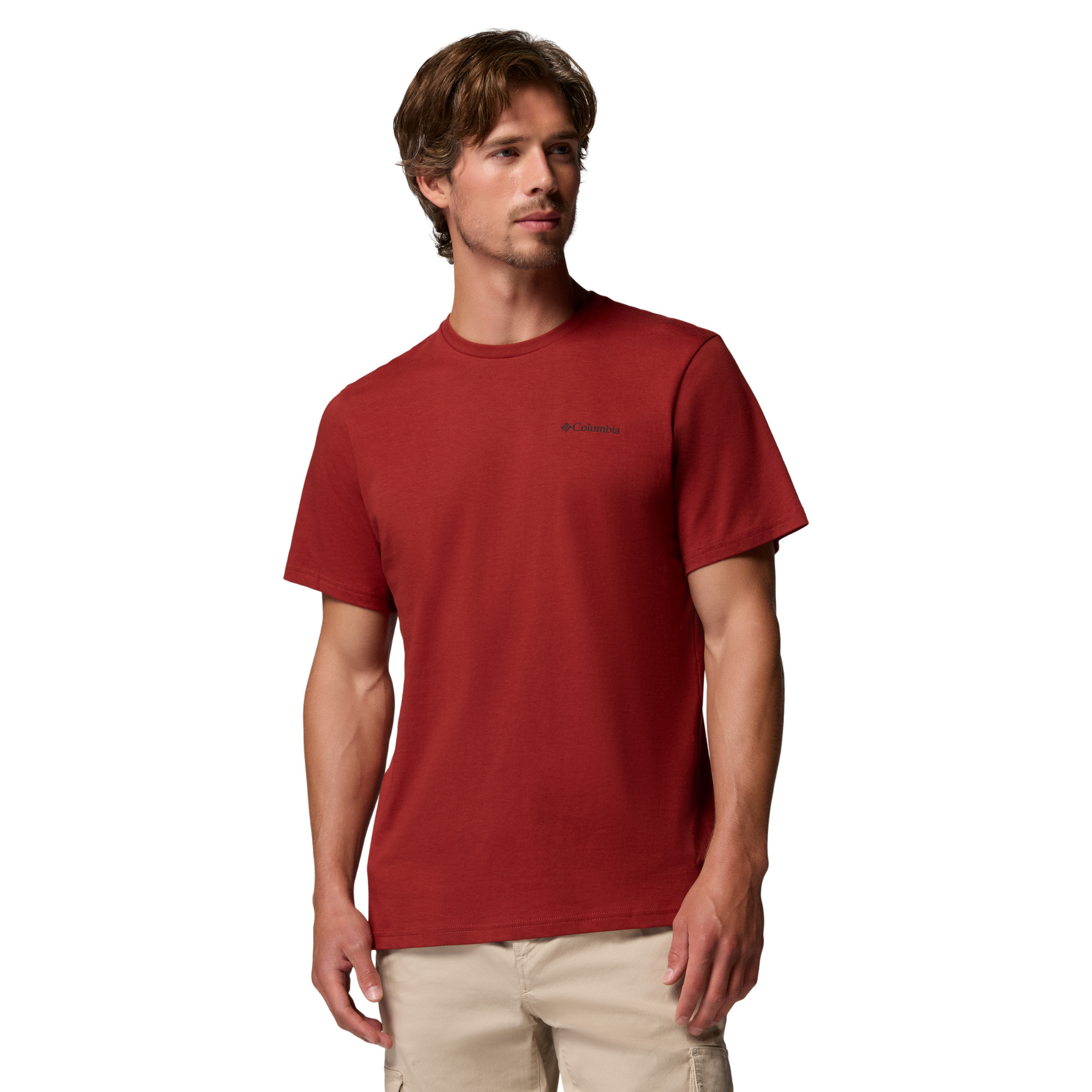 Columbia Men's CSC Outdoor Back Graphic 100% Organic Cotton Short Sleeve Tee Red Oxide Naturally Boundless 632 2155021