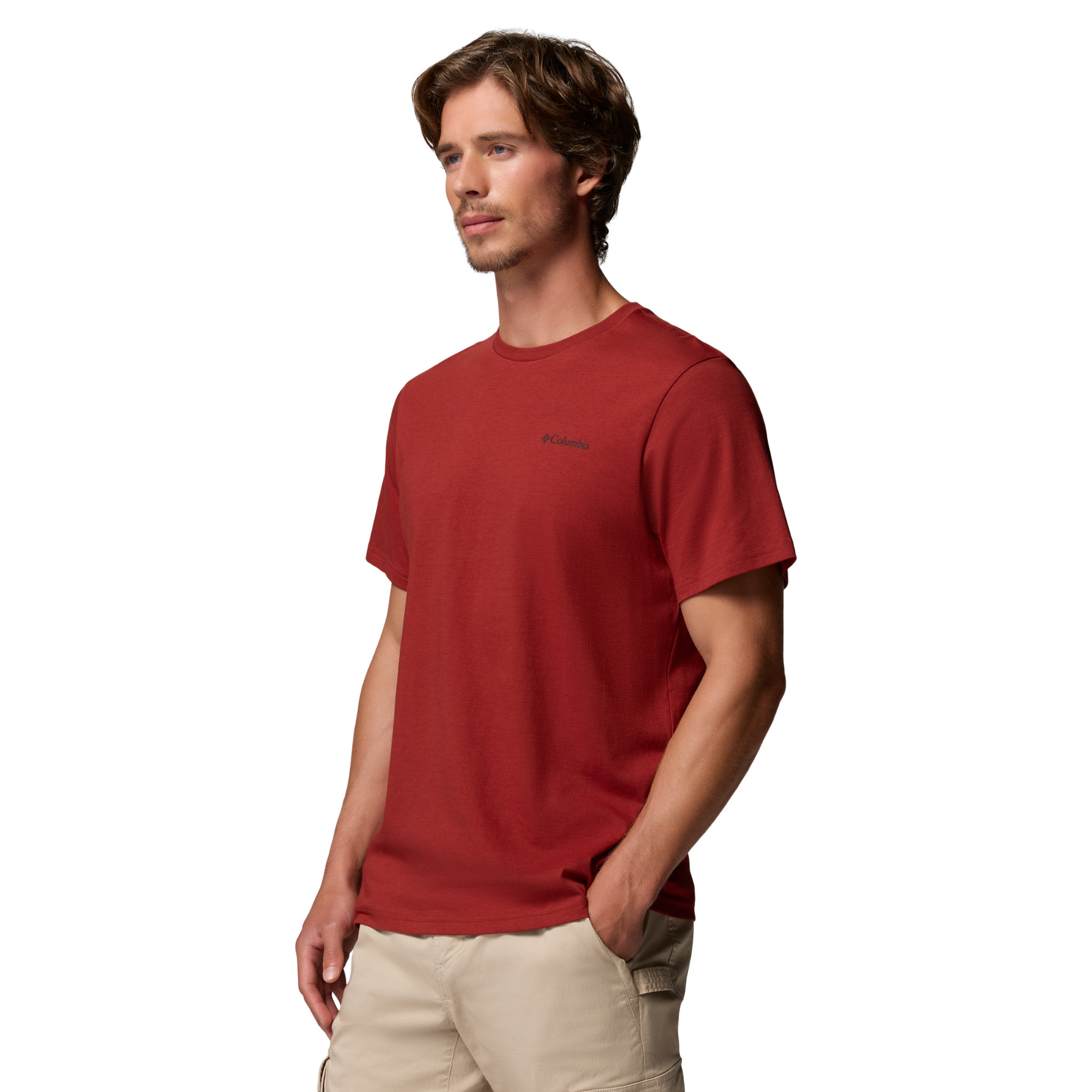 Columbia Men's CSC Outdoor Back Graphic 100% Organic Cotton Short Sleeve Tee Red Oxide Naturally Boundless 632 2155021