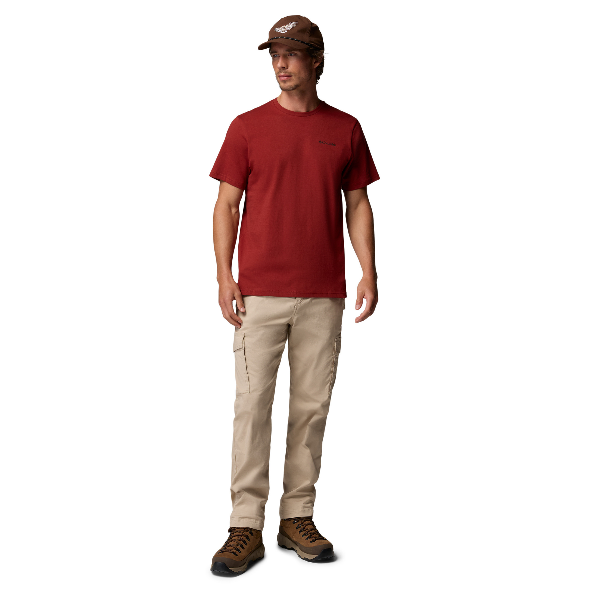 Columbia Men's CSC Outdoor Back Graphic 100% Organic Cotton Short Sleeve Tee Red Oxide Naturally Boundless 632 2155021