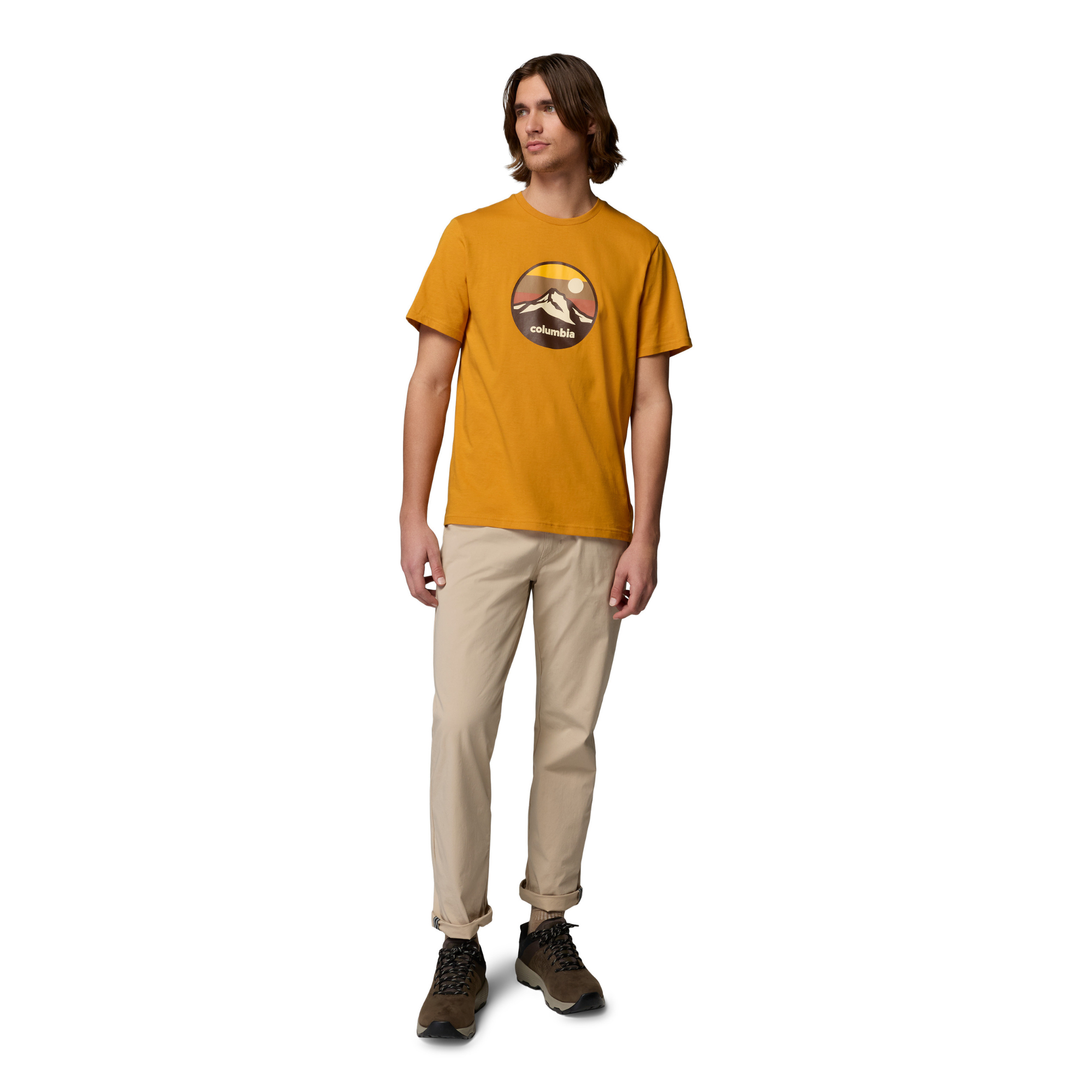 Columbia Men's CSC Seasonal Graphic 100% Cotton Short Sleeve Tee Squash Retro Scoped 735 2155031