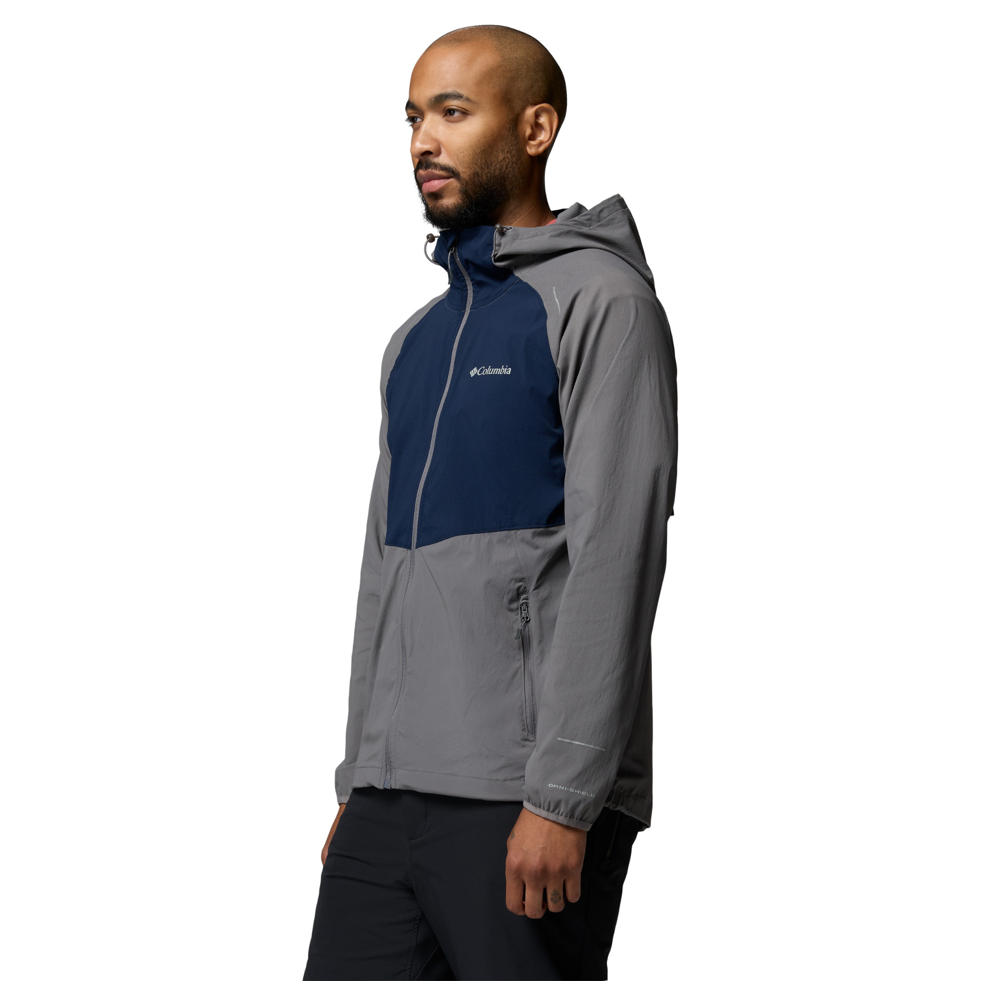Columbia Men's Columbia Tech II Wind Softshell Jacket (City Grey/Collegiate Navy)