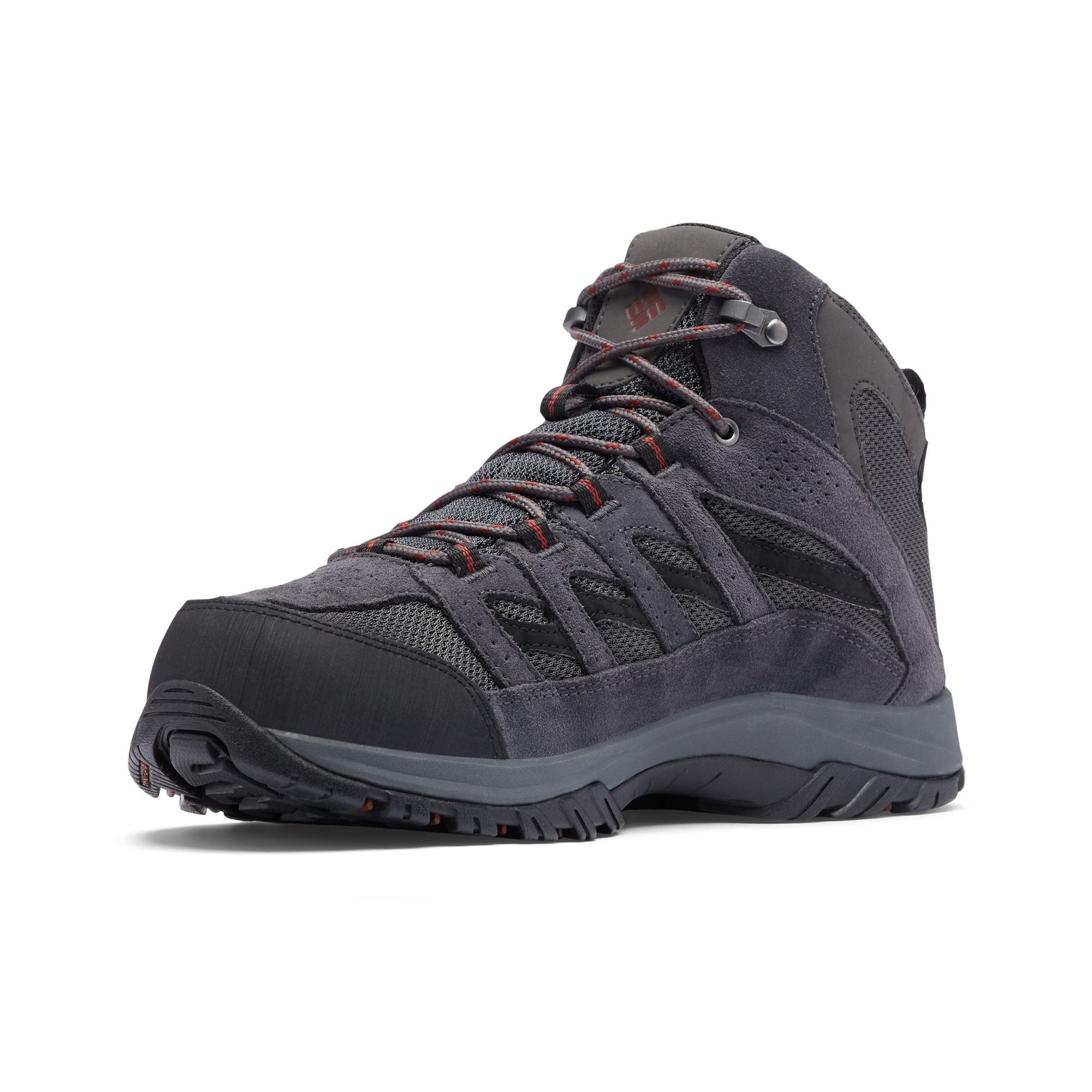 Columbia Men's Crestwood Waterproof Mid Trail Boots (Dark Grey/Deep Rust)