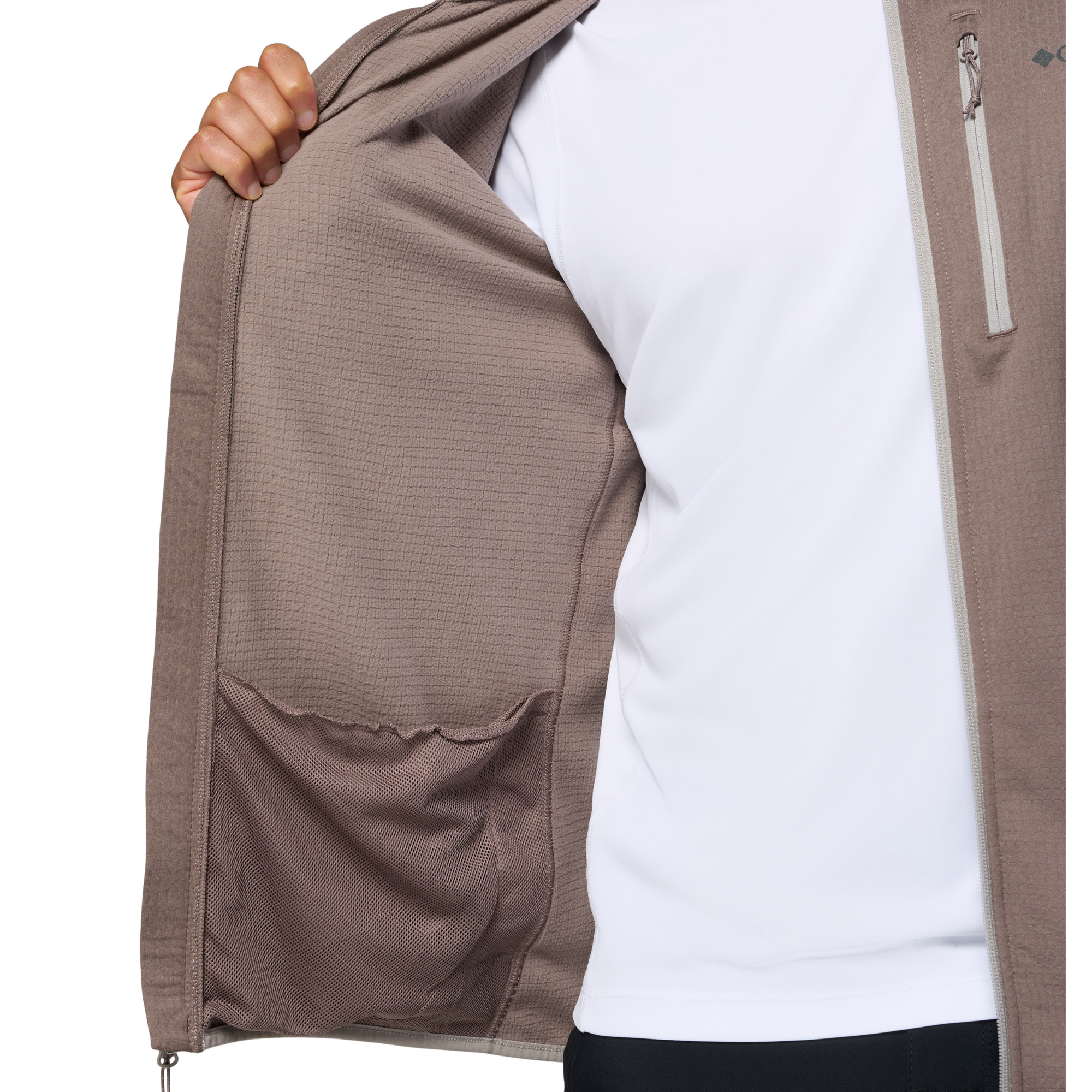 Columbia Men's Essential Hike Grid Full Zip Fleece (Iron/Flint Grey)