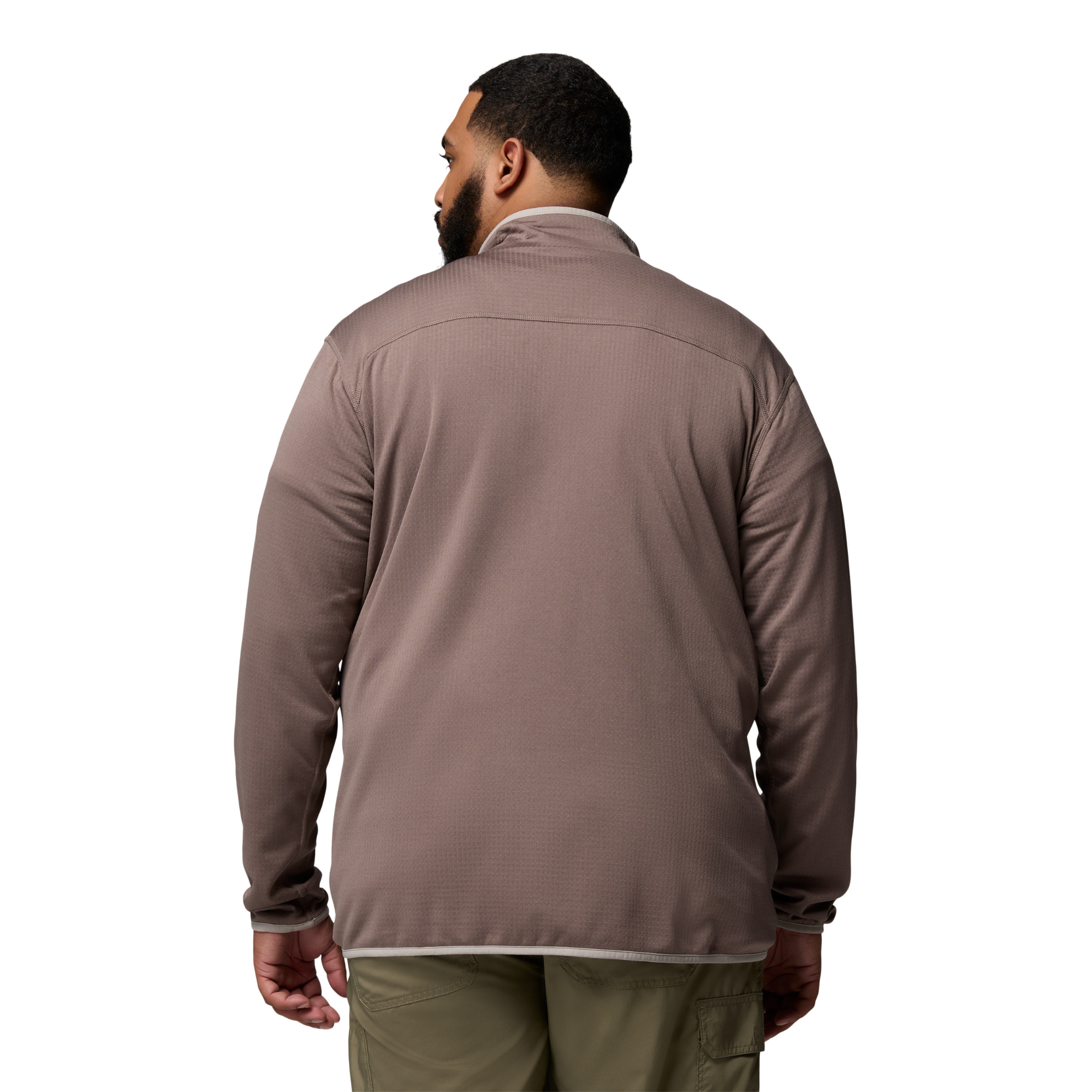 Columbia Men's Essential Hike Grid Full Zip Fleece (Iron/Flint Grey)