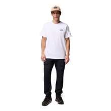 Load image into Gallery viewer, Columbia Men's Explorers Canyon Back Graphic Short Sleeve Tee (White/Peaks and Waves)