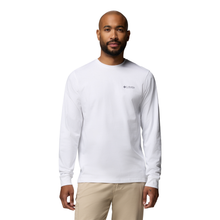 Load image into Gallery viewer, Columbia Men's Explorers Canyon Long Sleeve T-Shirt (White/Branded Blanket)