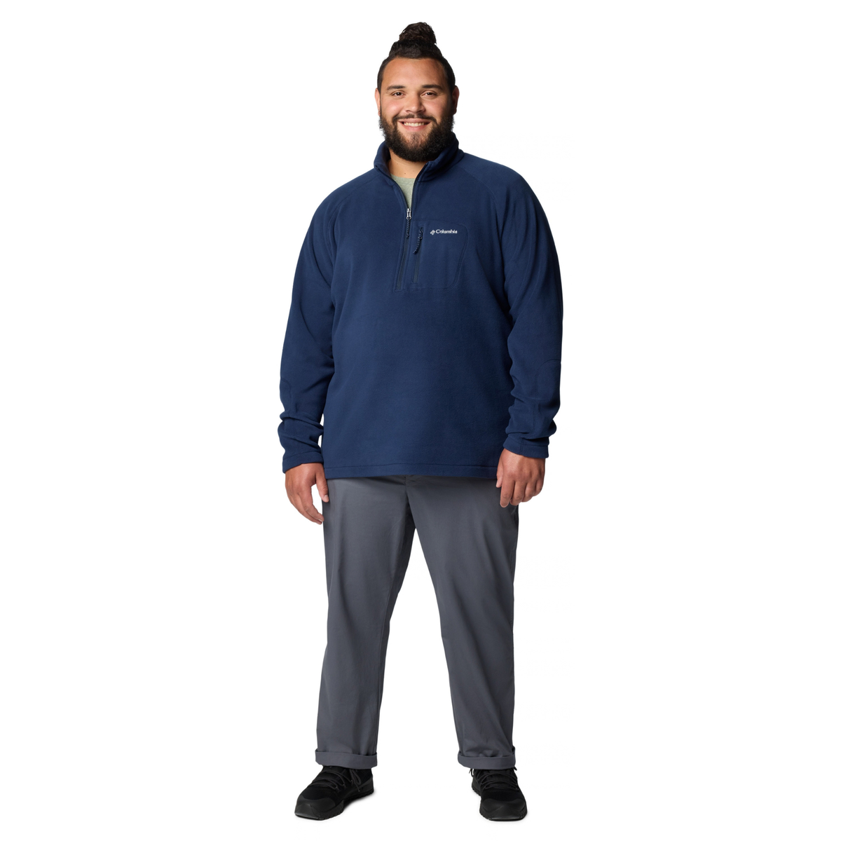 Columbia Men's Fast Trek III Half Zip Fleece Top (Collegiate Navy)