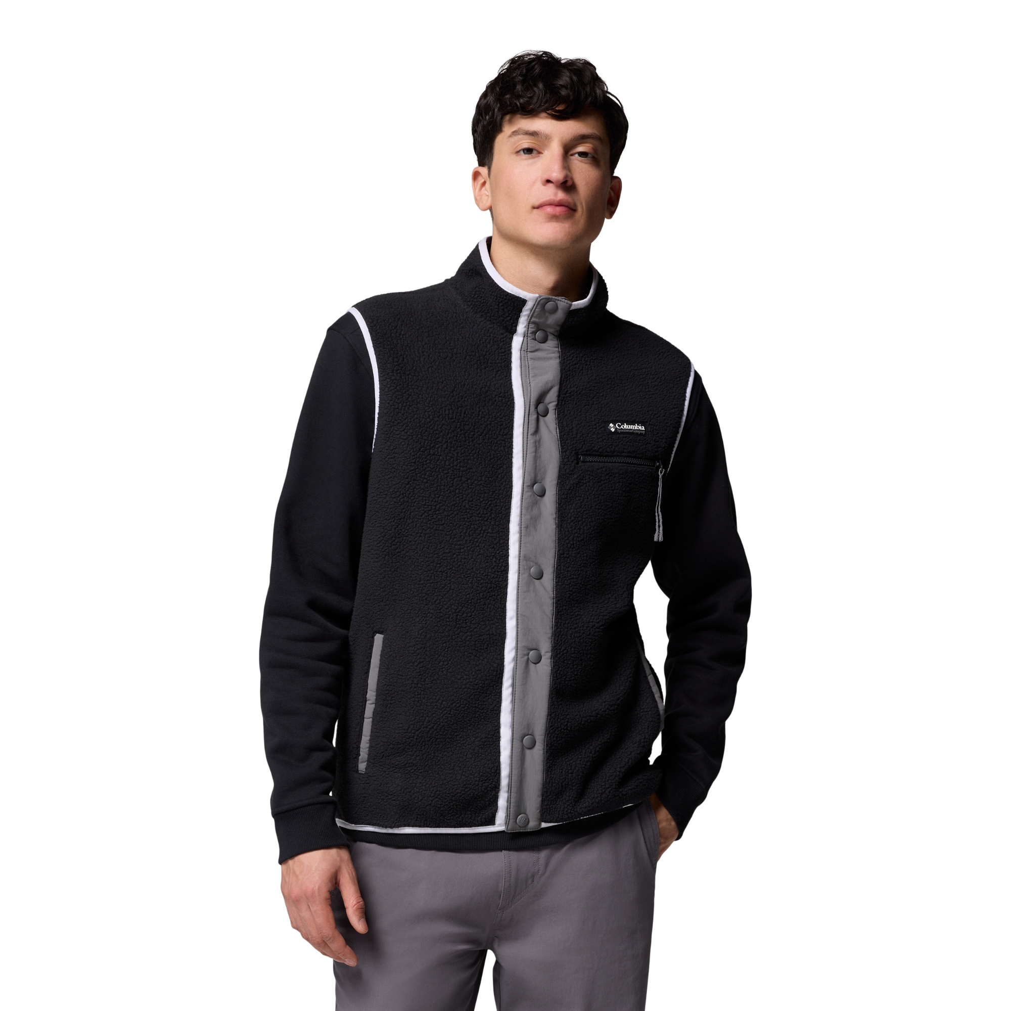 Columbia Men's Helvetia II Full Snap Fleece Vest (Black)
