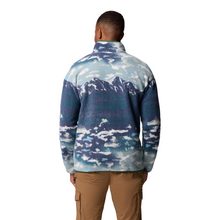 Load image into Gallery viewer, Columbia Men's Helvetia II Printed Half Snap Fleece Top (Crushed Blue Sisters)