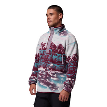 Load image into Gallery viewer, Columbia Men's Helvetia II Printed Half Snap Fleece Top (Rich Wine Sisters)