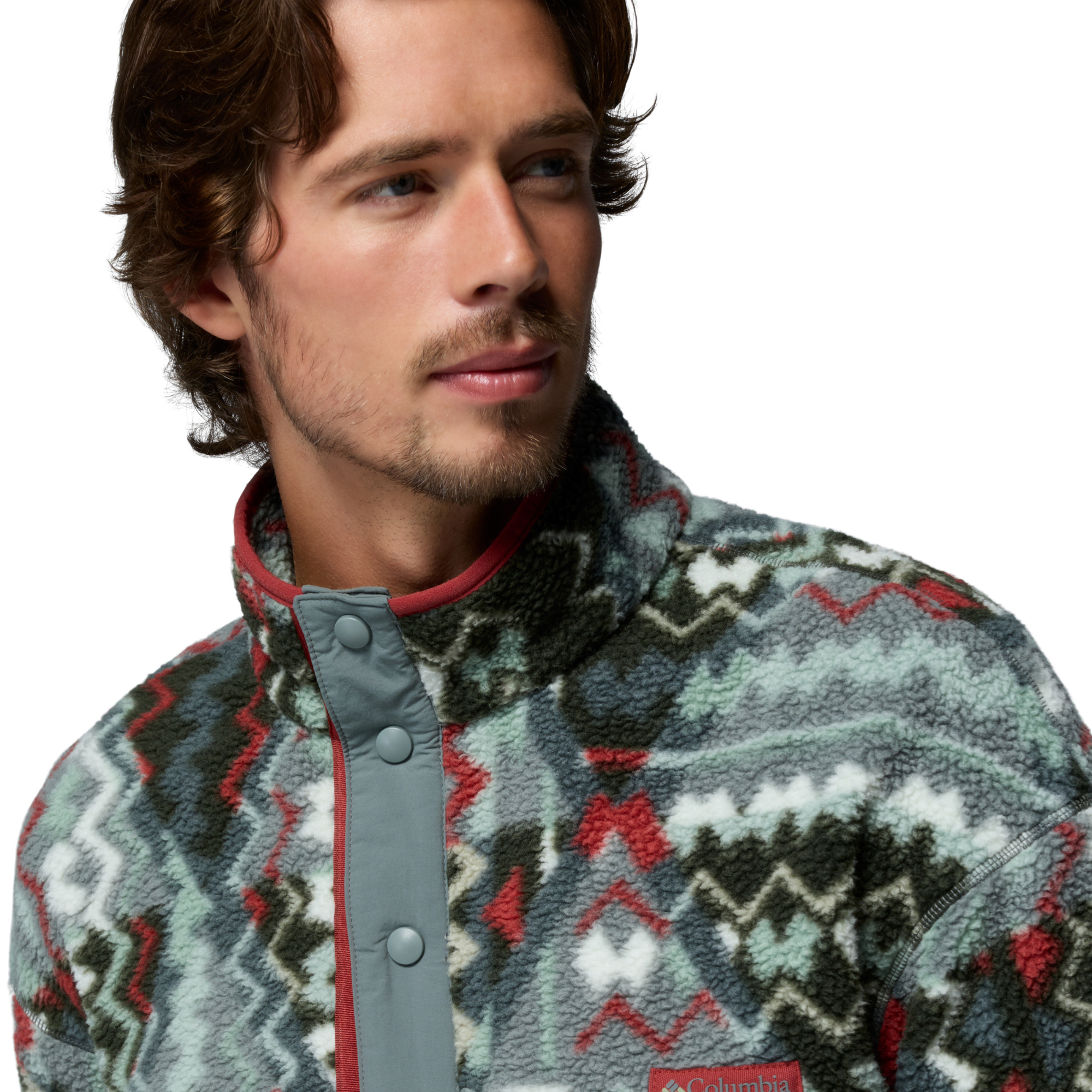 Columbia Men's Helvetia II Printed Half Snap Fleece Top Sedona Sage Geomix 343 2098461