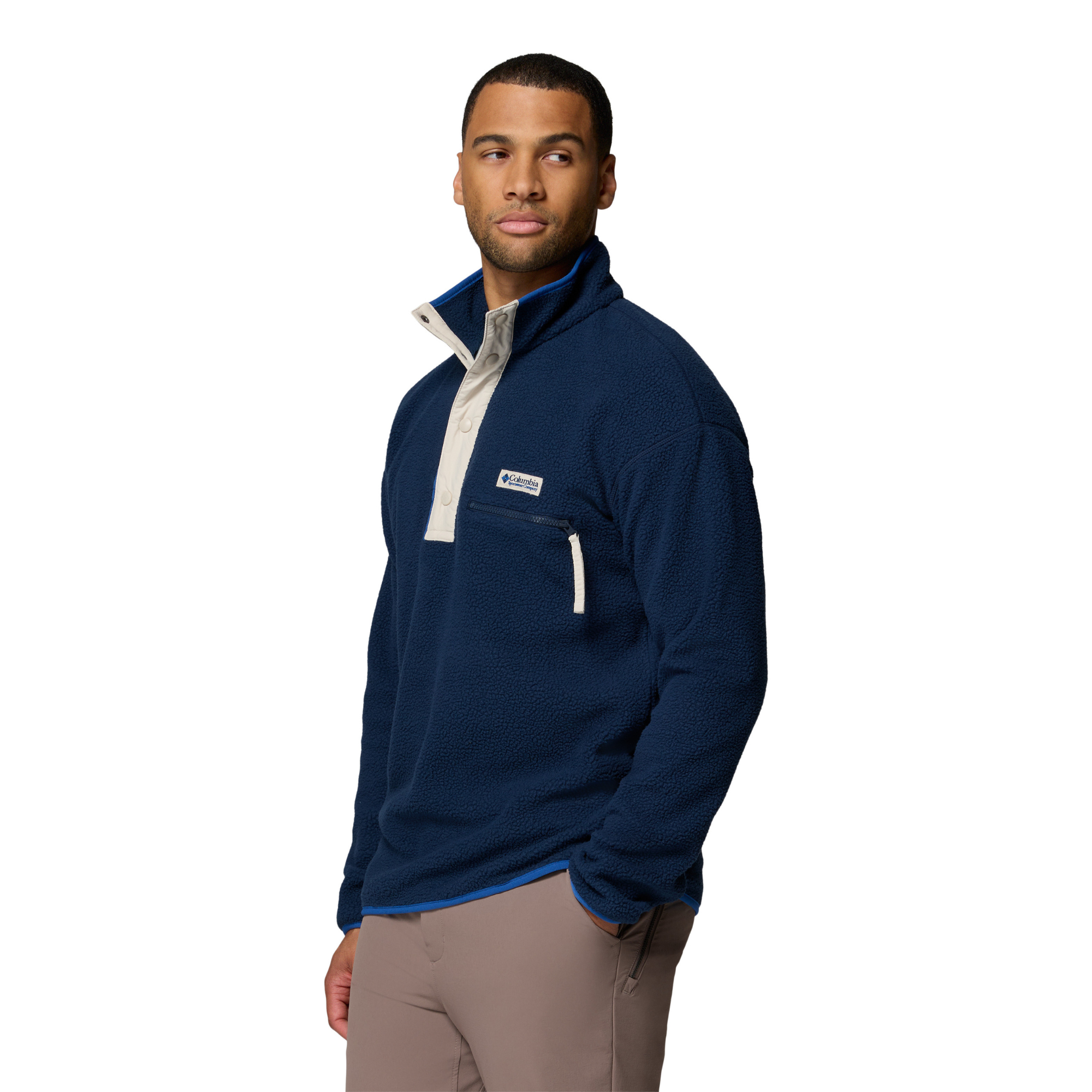 Columbia Men's Helvetia II Half Snap Fleece Top (Collegiate Navy)