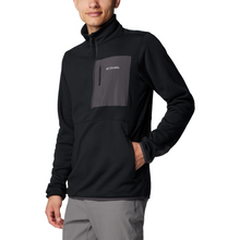 Load image into Gallery viewer, Columbia Men's Hike II Technical Half Zip Fleece Top (Black)