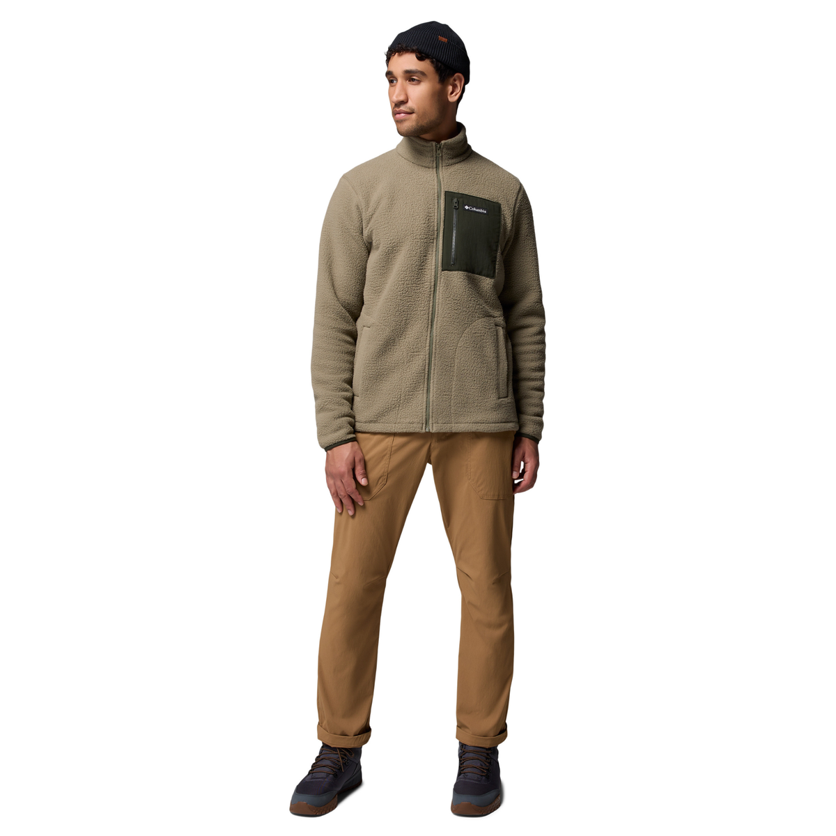 Columbia Men's Jasper Ridge Pebbled Full Zip Fleece (Stone Green/Greenscape)