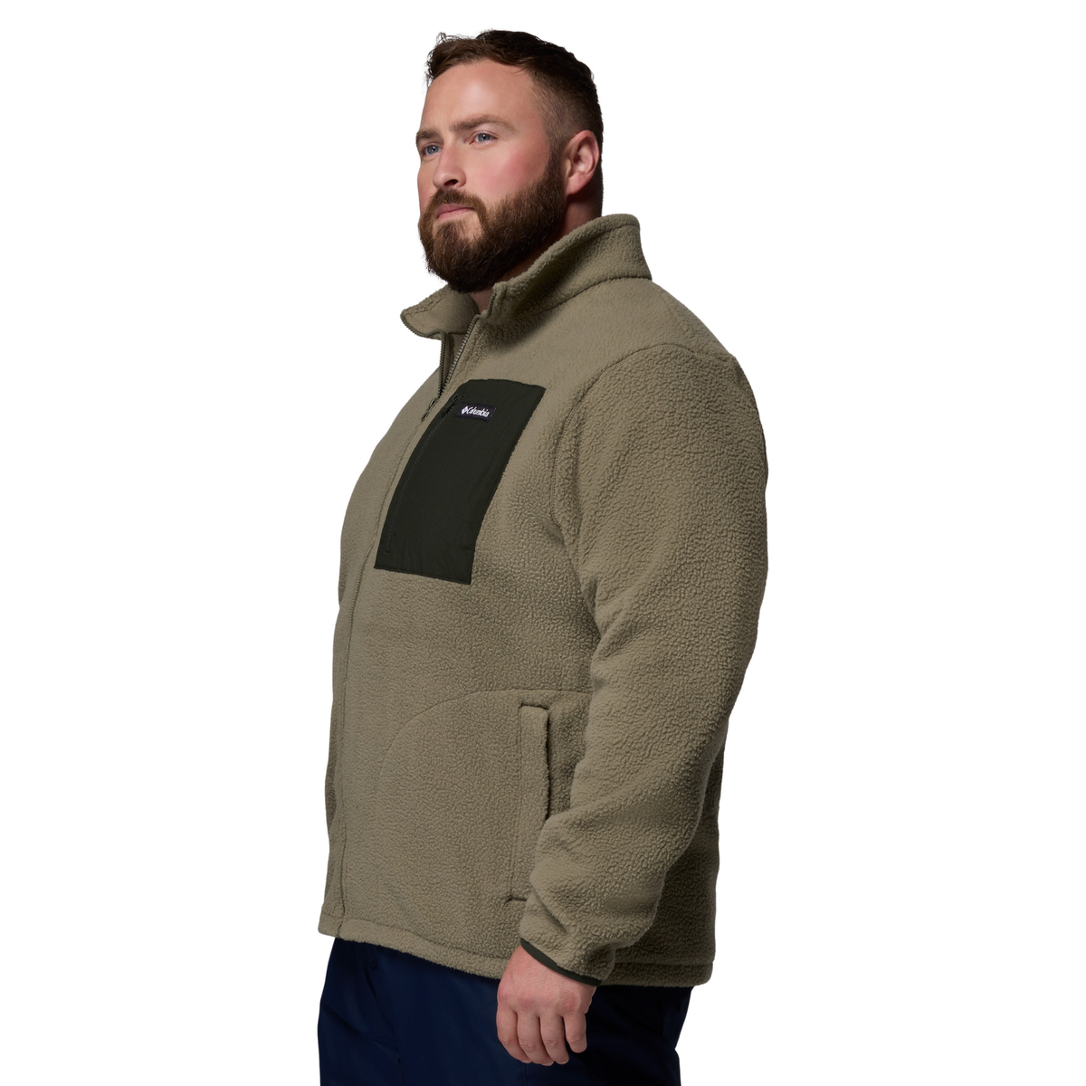 Columbia Men's Jasper Ridge Pebbled Full Zip Fleece (Stone Green/Greenscape)