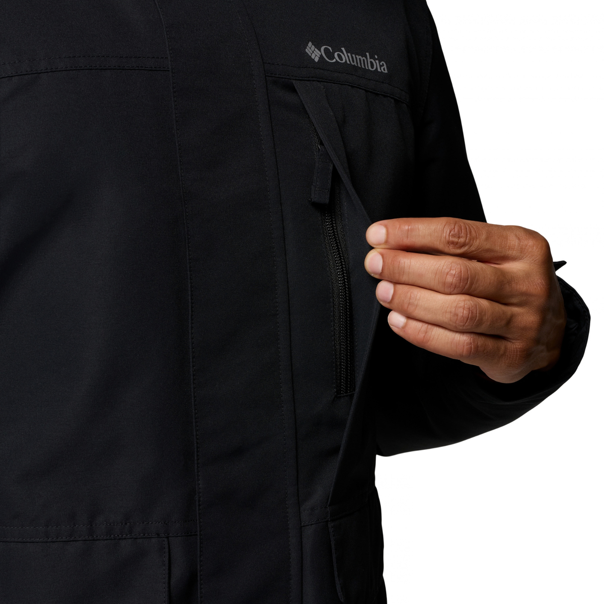 Columbia Men's Landroamer Fleece Lined Waterproof Jacket Black 010 2174421