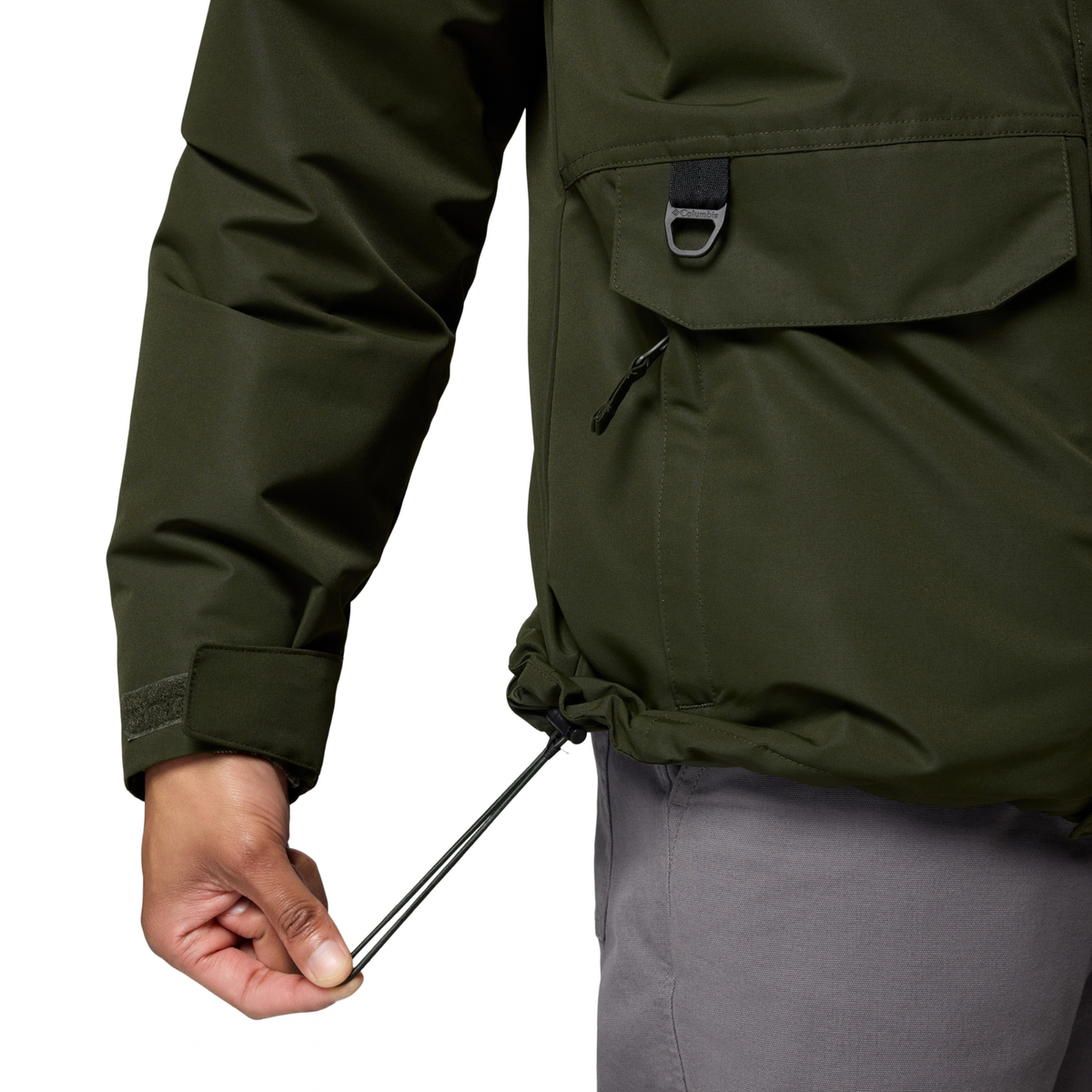 Columbia Men's Landroamer Fleece Lined Waterproof Jacket Greenscape Stone Green 366 2174421