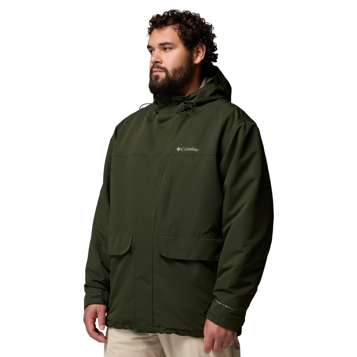 Columbia Men's Landroamer Fleece Lined Waterproof Jacket Greenscape Stone Green 366 2174421