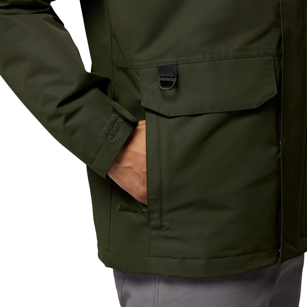 Columbia Men's Landroamer Fleece Lined Waterproof Jacket Greenscape Stone Green 366 2174421