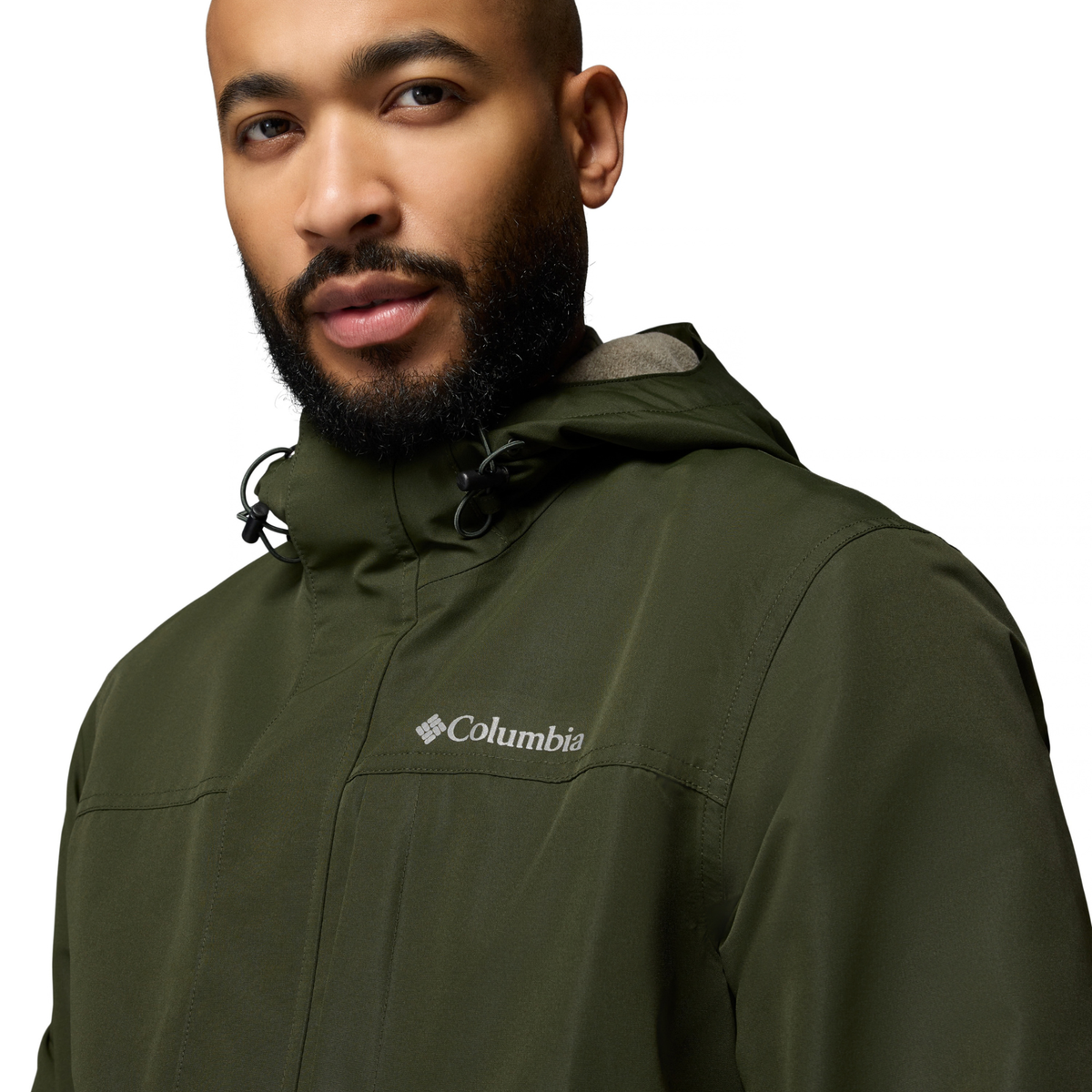 Columbia Men's Landroamer Fleece Lined Waterproof Jacket Greenscape Stone Green 366 2174421