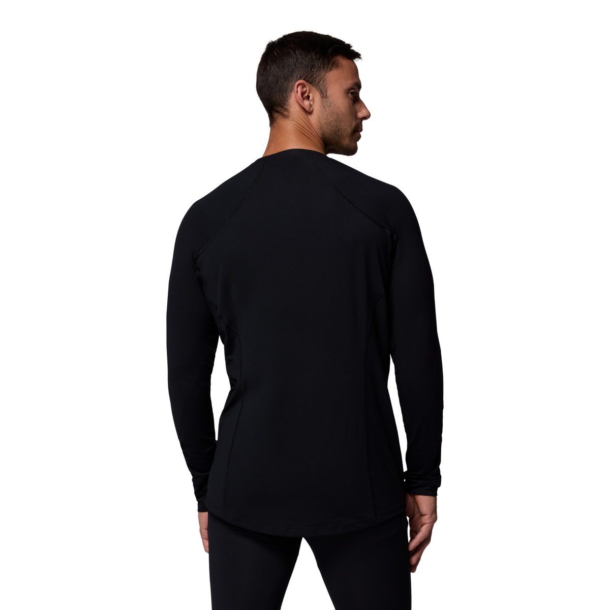 Columbia Men's Midweight Stretch Long Sleeve Crew Baselayer Top (Black)