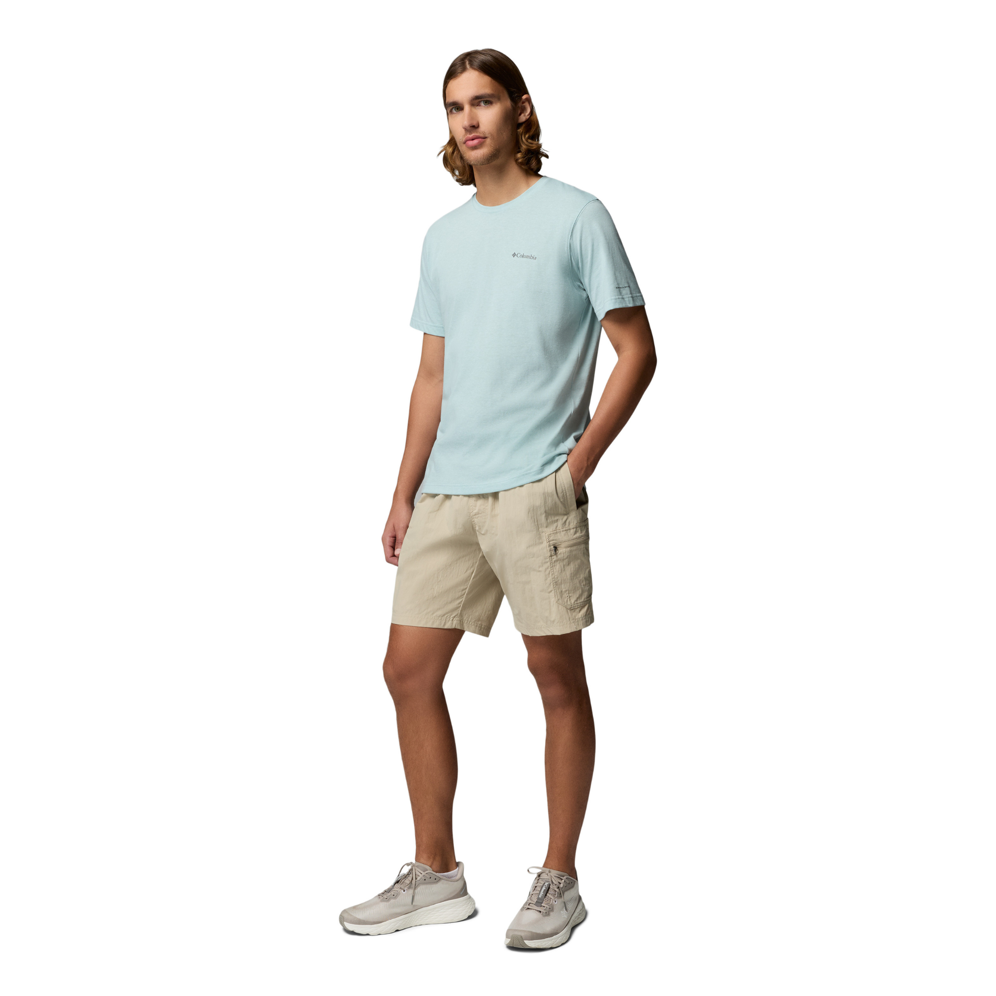 Columbia Men's Mountaindale UPF50 Cargo Shorts (Ancient Fossil)(8in)