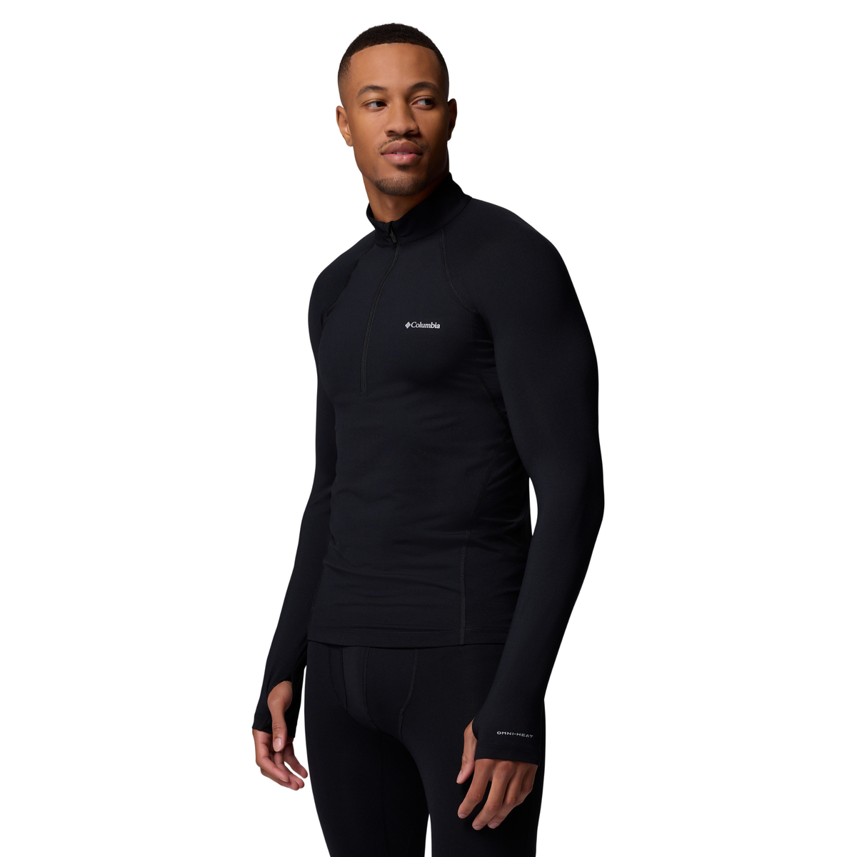 Columbia Men's Omni Heat Midweight Stretch Long Sleeve Half Zip Baselayer Base Layer Black 011 1638571