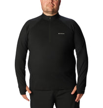 Load image into Gallery viewer, Columbia Men's Omni-Heat Midweight Stretch Long Sleeve Half Zip Baselayer Top (Black)