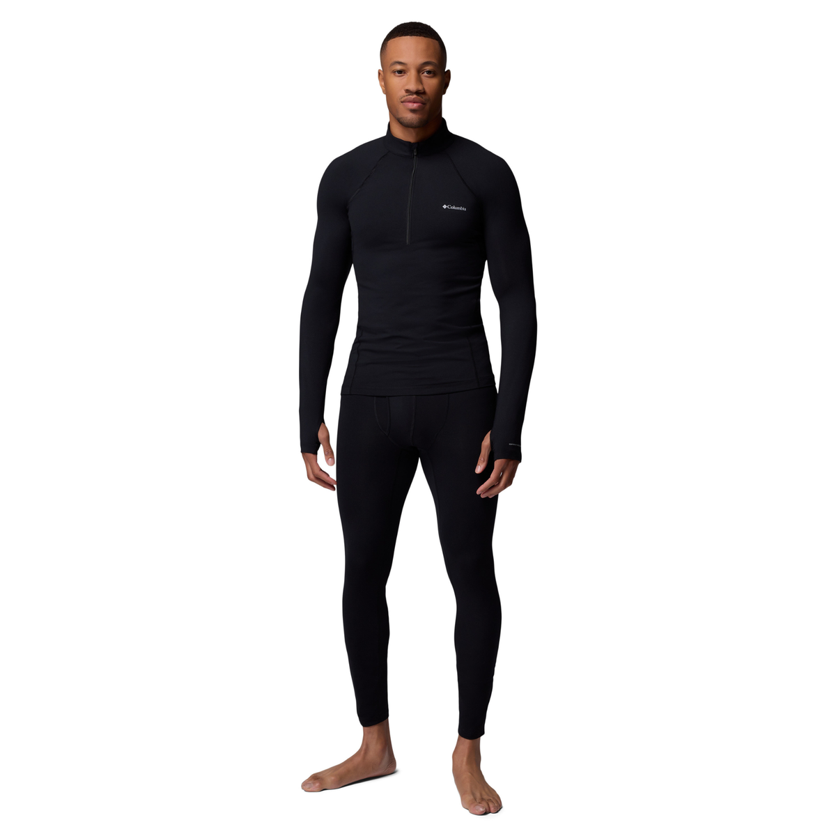 Columbia Men's Omni Heat Midweight Stretch Long Sleeve Half Zip Baselayer Base Layer Black 011 1638571