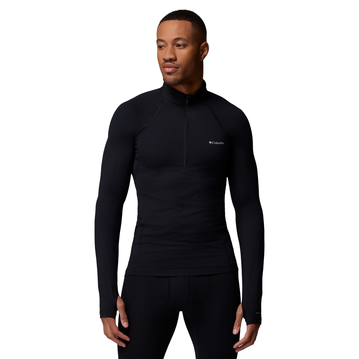 Columbia Men's Omni Heat Midweight Stretch Long Sleeve Half Zip Baselayer Base Layer Black 011 1638571
