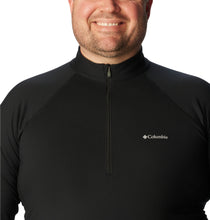 Load image into Gallery viewer, Columbia Men's Omni-Heat Midweight Stretch Long Sleeve Half Zip Baselayer Top (Black)