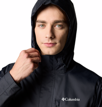 Load image into Gallery viewer, Columbia Men's Pouring Adventure Packable Waterproof Jacket (Black)