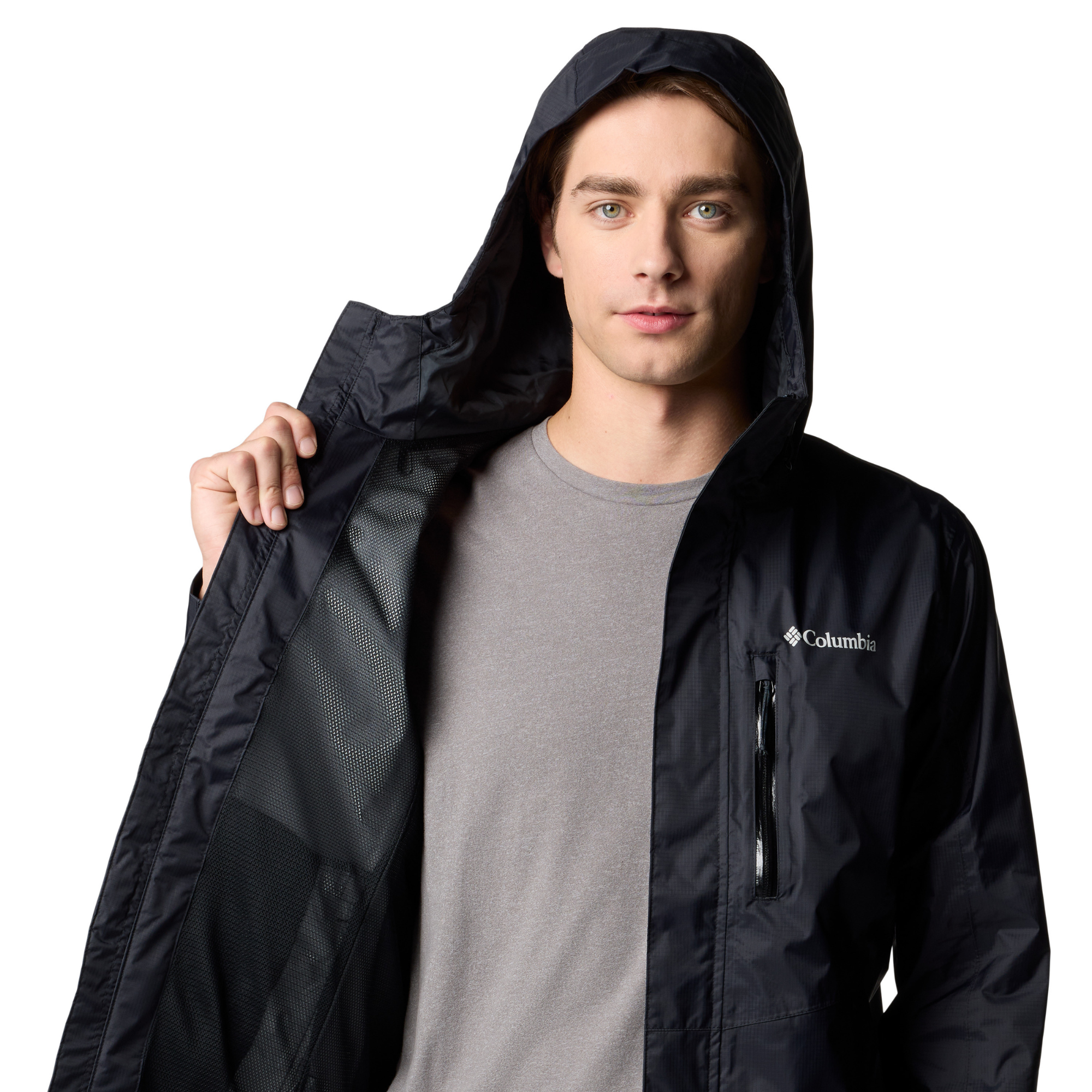 Columbia Men's Pouring Adventure Waterproof Jacket Black 010 2117171