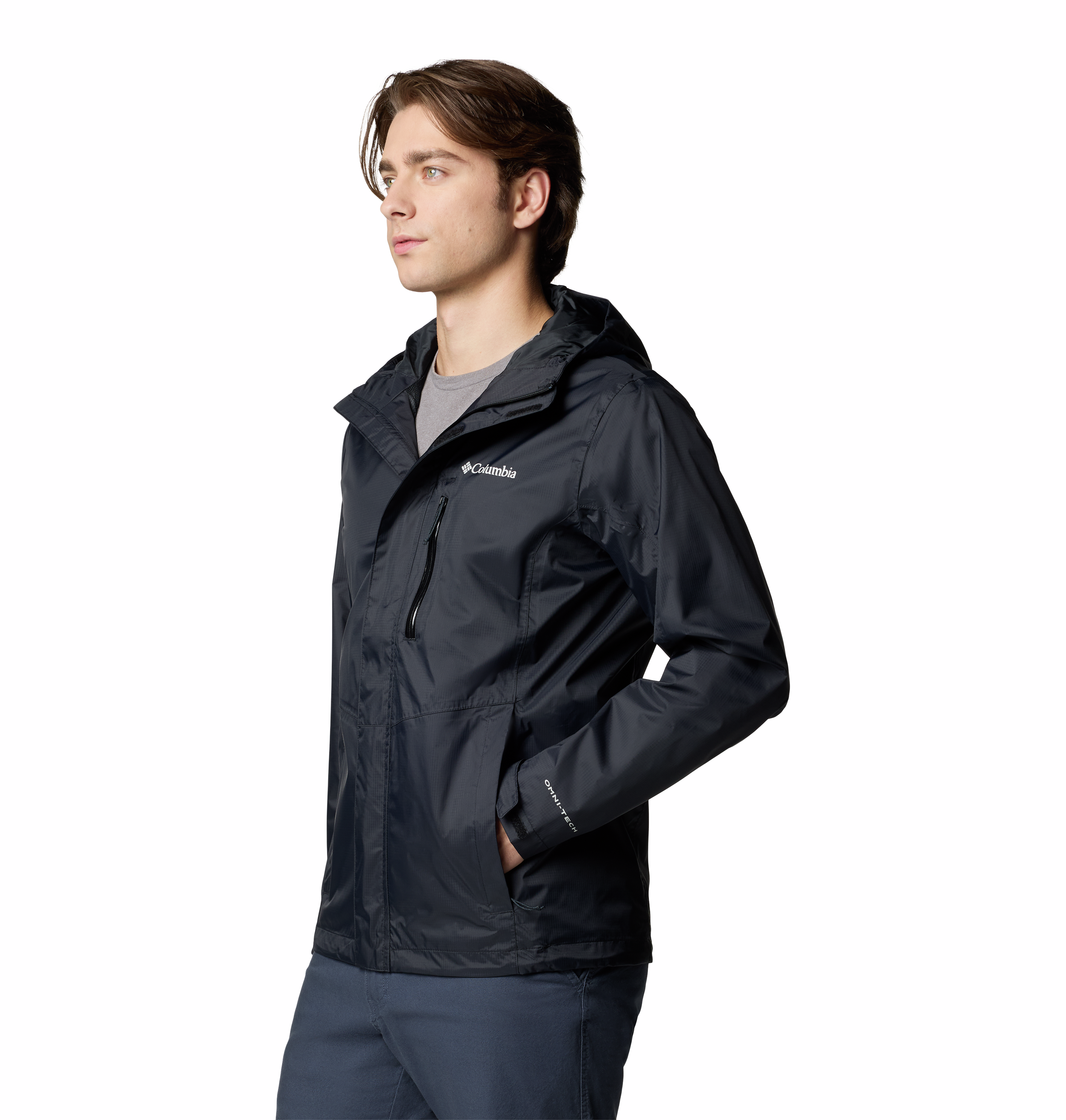 Columbia Men's Pouring Adventure III Packable Waterproof Jacket (Black)
