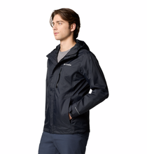 Load image into Gallery viewer, Columbia Men's Pouring Adventure Packable Waterproof Jacket (Black)
