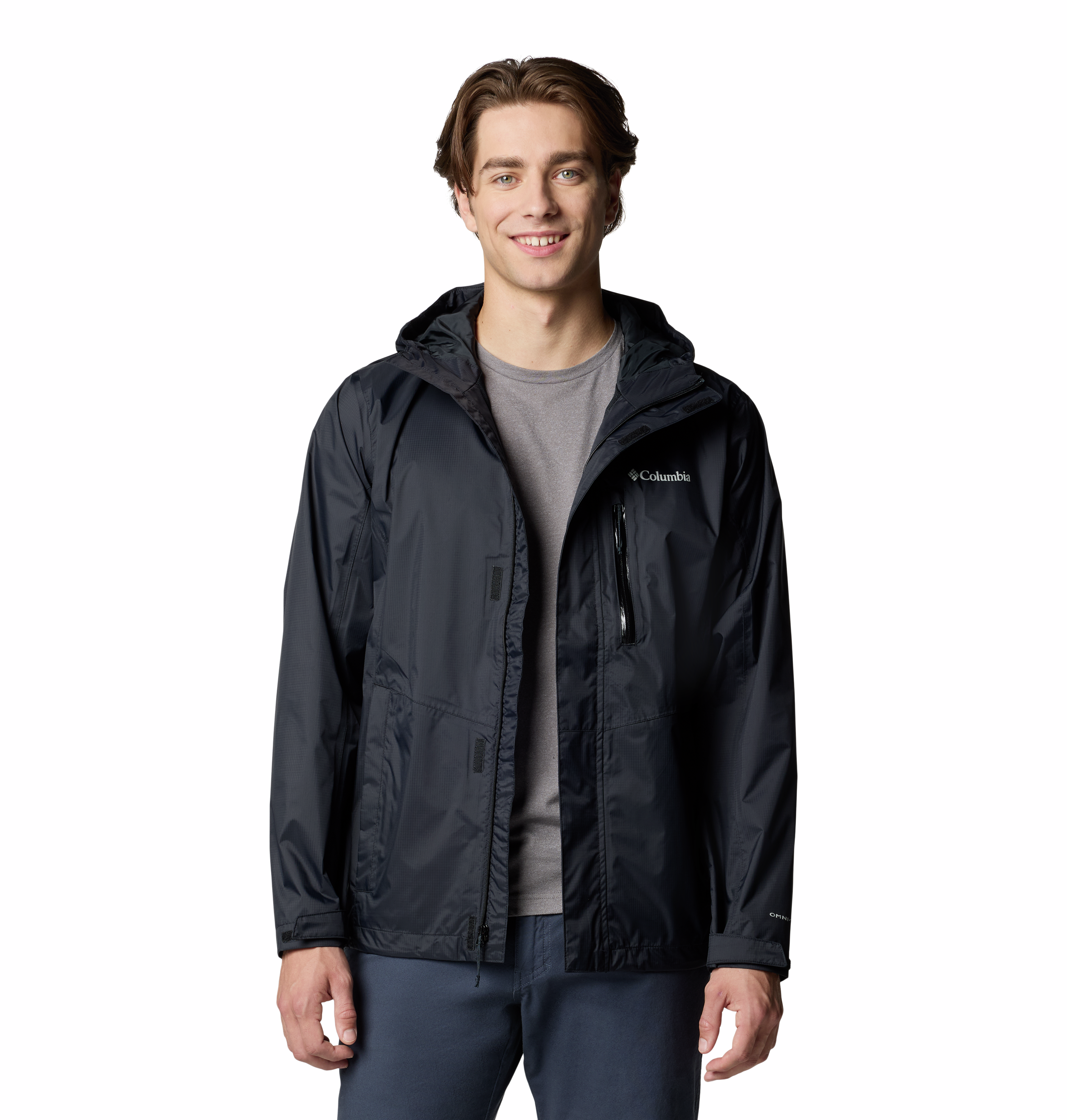 Columbia Men's Pouring Adventure III Packable Waterproof Jacket (Black)