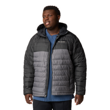 Load image into Gallery viewer, Columbia Men's Powder Lite II Hooded Insulated Jacket (City Grey/Shark)