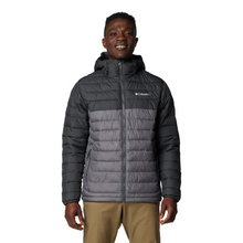 Load image into Gallery viewer, Columbia Men's Powder Lite II Hooded Insulated Jacket (City Grey/Shark)