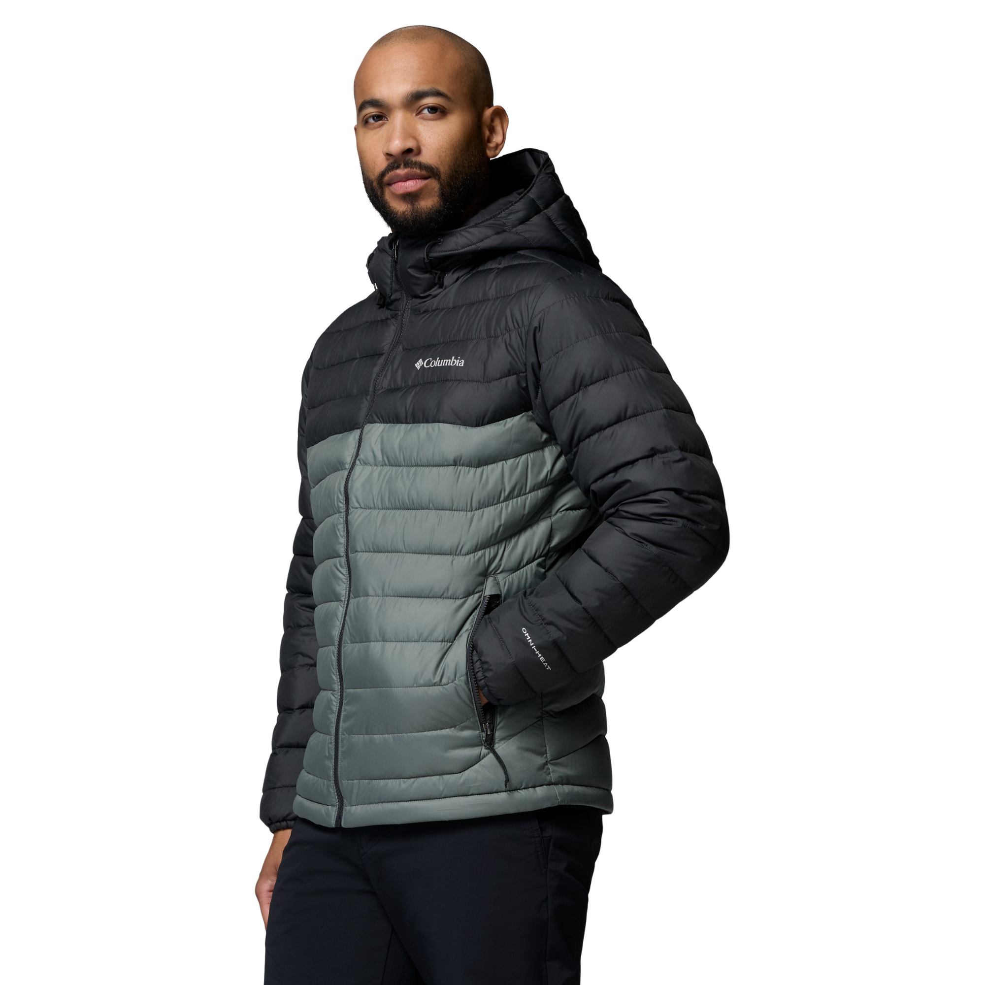 Columbia Men's Powder Lite II Hooded Insulated Jacket Sedona Sage Shark 342 2086944