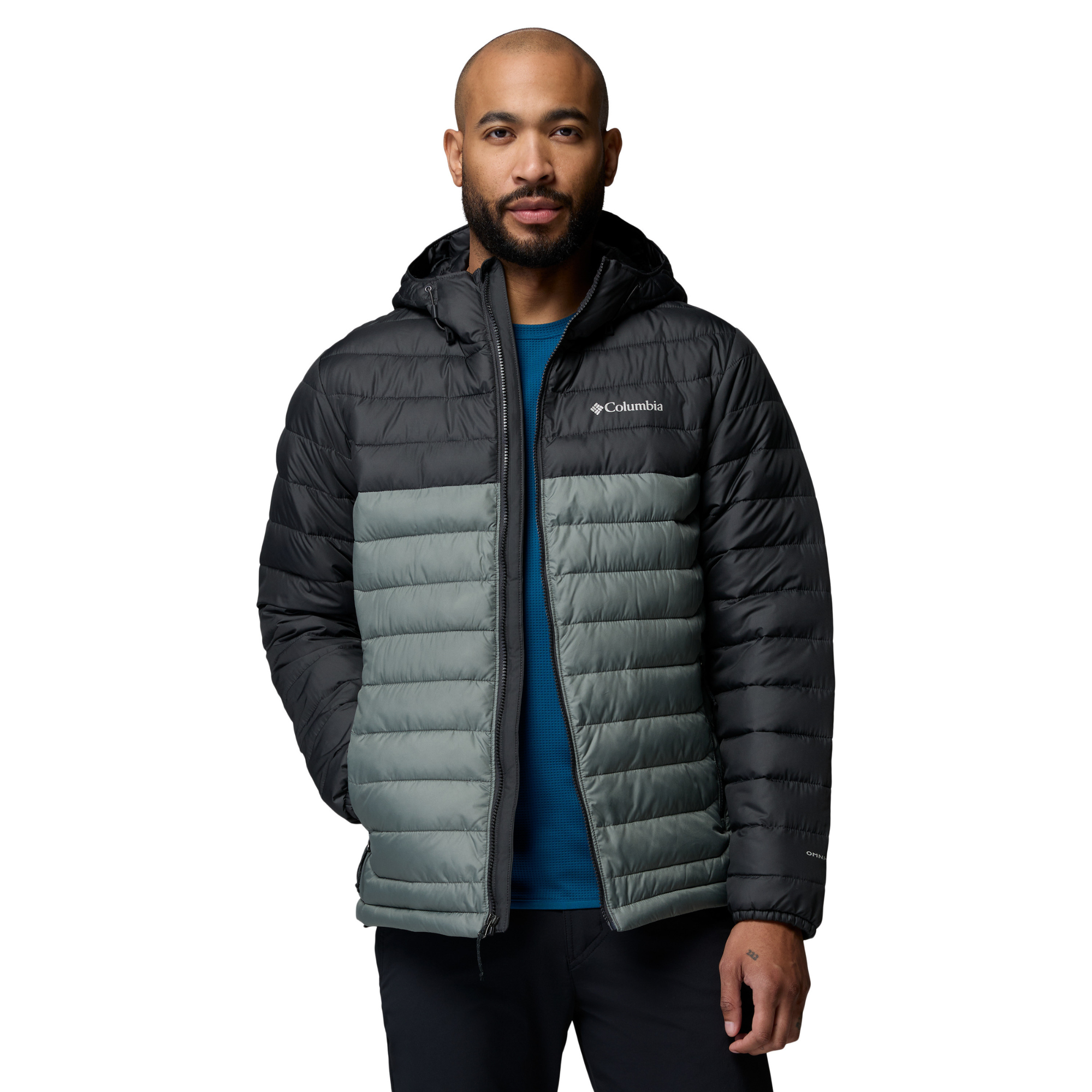 Columbia Men's Powder Lite II Hooded Insulated Jacket Sedona Sage Shark 342 2086944