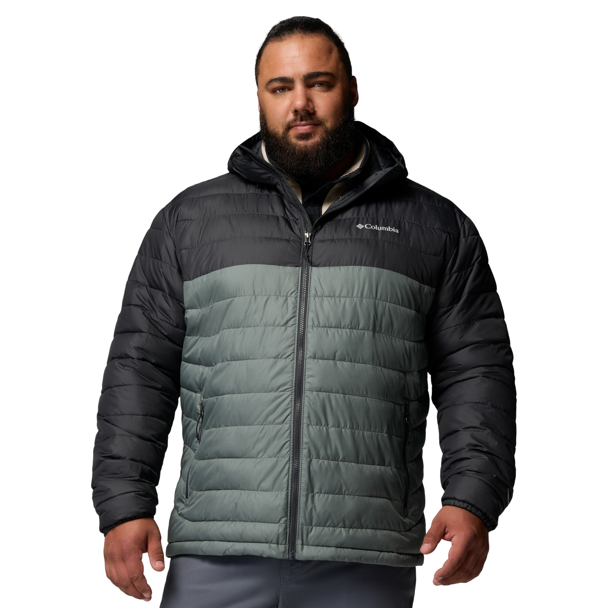 Columbia Men's Powder Lite II Hooded Insulated Jacket Sedona Sage Shark 342 2086944