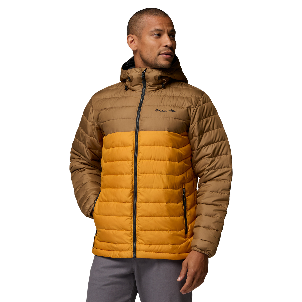 Columbia Men's Powder Lite II Hooded Insulated Jacket Squash Delta 735 2086944