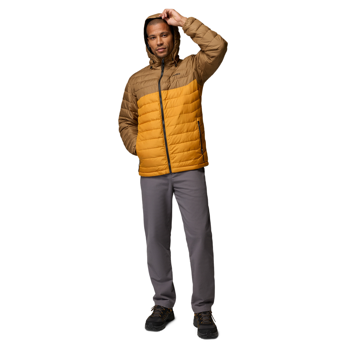 Columbia Men's Powder Lite II Hooded Insulated Jacket Squash Delta 735 2086944